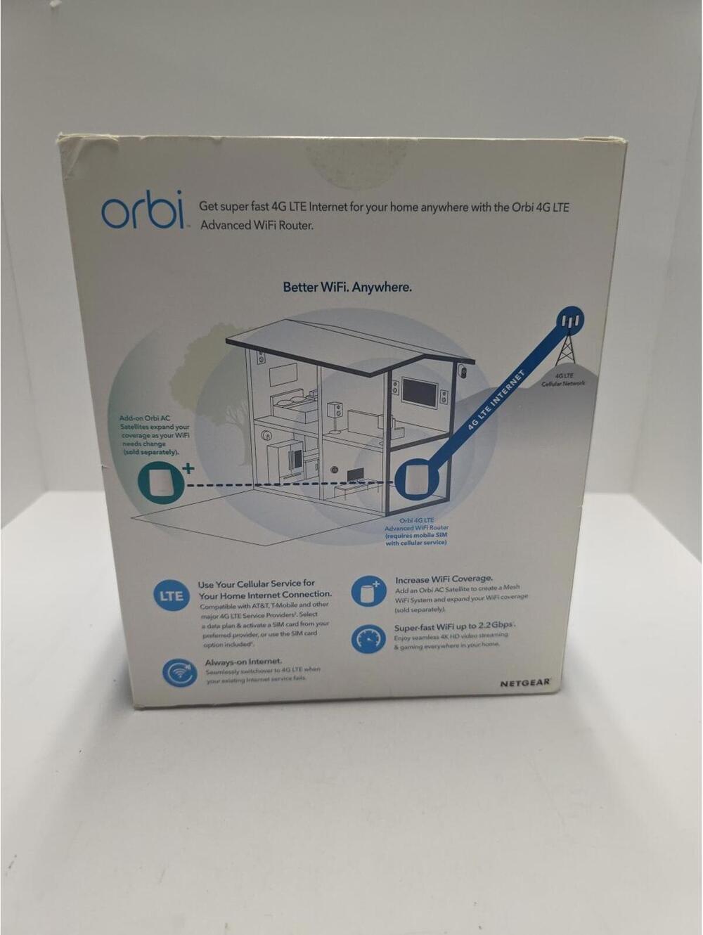 NETGEAR Orbi LBR20 Tri-Band Mesh Wi-Fi 6 Router - Picture 3 of 5